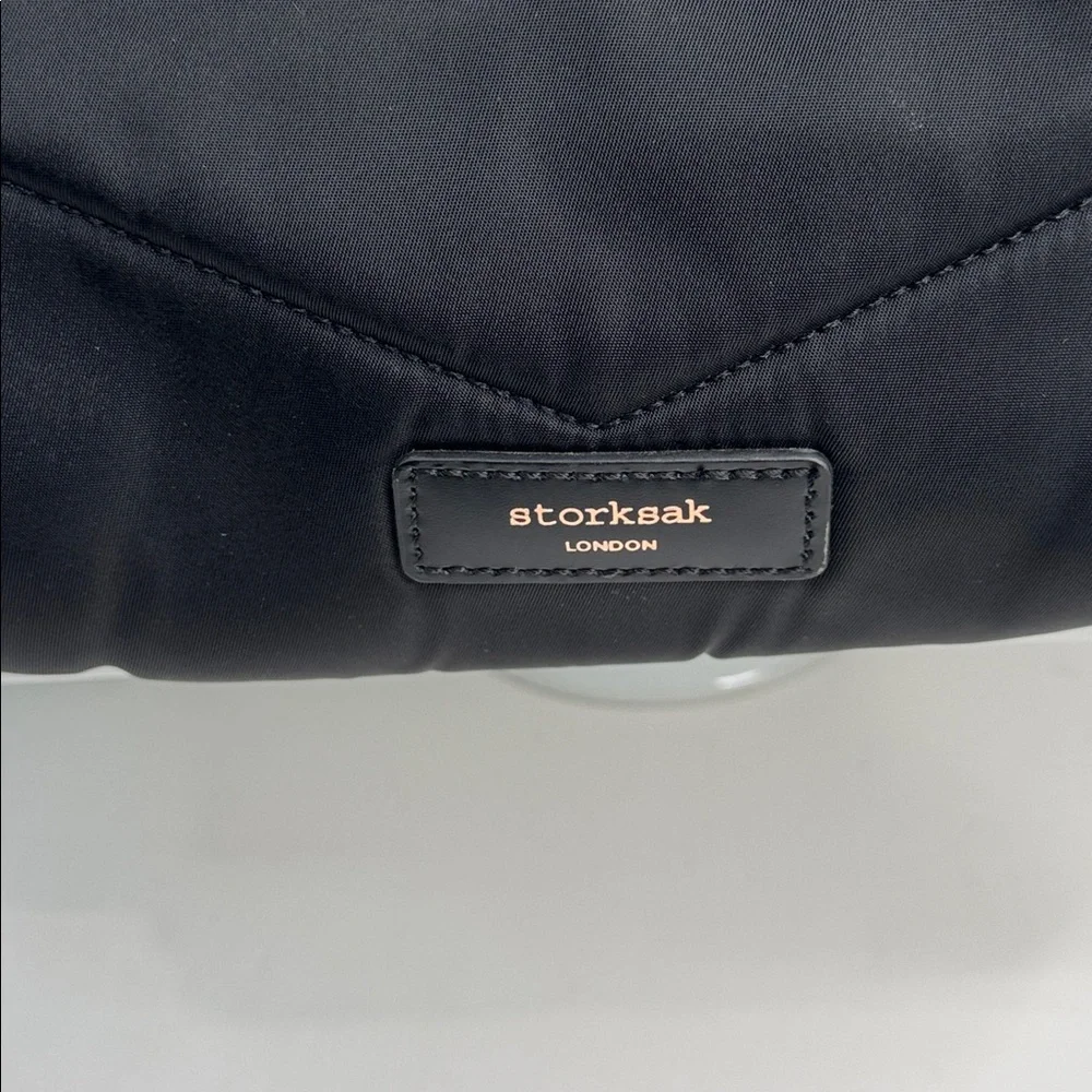 Storksak Quilted Hero Black Diaper Backpack-NWOT